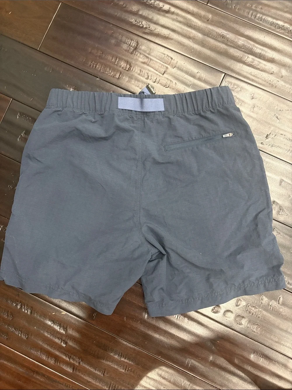 Men's Slate Blue Hybrid Shorts with Elastic Drawcord and Pockets